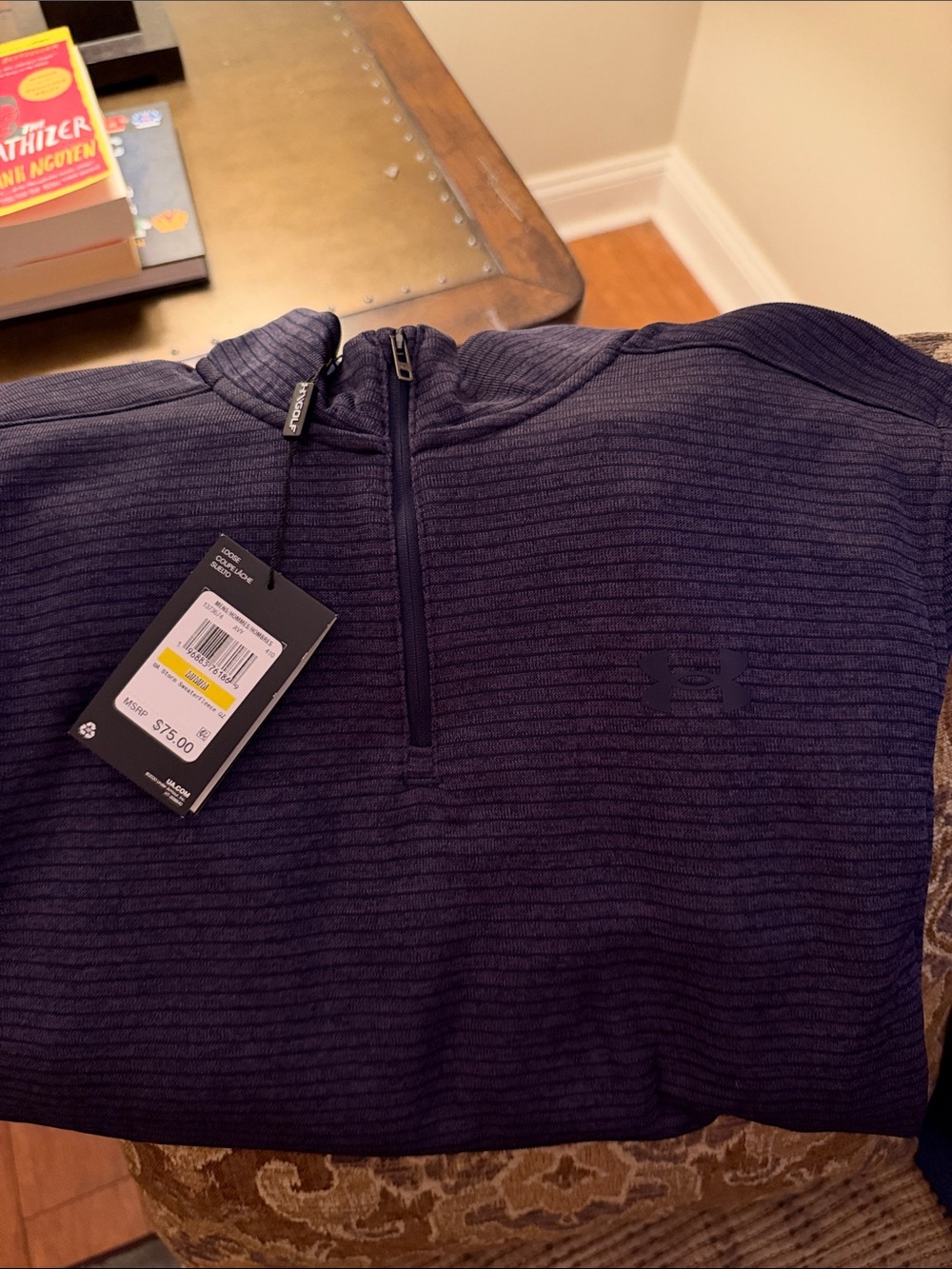 Under Armour Men’s Navy Quarter-Zip Performance Pullover